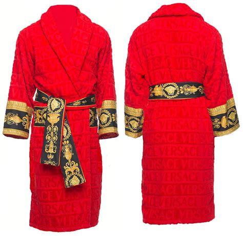 red versace robe price|Versace robe discount.